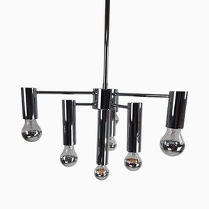 Chrome Pendant in the style of Gaetano Sciolari for Maison Boulanger, 1970s