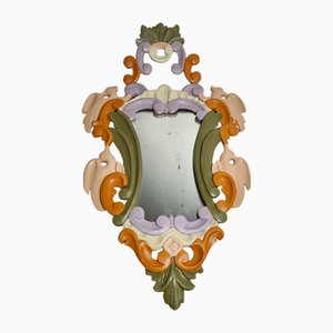 Vintage Baroque Wooden Mirror, 1940s