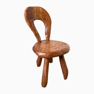 Sedia piccola intagliata, anni '60