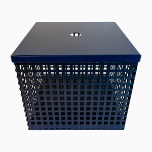 Blue Painted Metal Box, 1970s