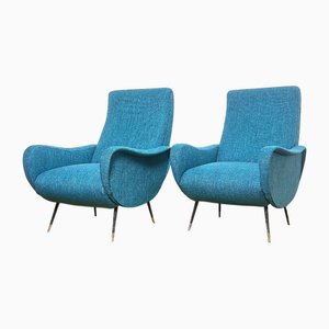Italian Lady Lounge Chairs attributed to Marco Zanuso, 1960s, Set of 2