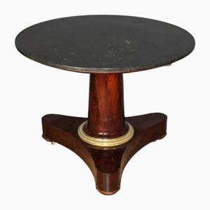 Empire Säulentisch aus Mahagoni & Vergoldeter Bronze, 19. Jh.