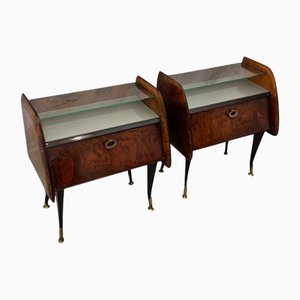 Comodini tardo Art Déco, Italia, anni '50, set di 2