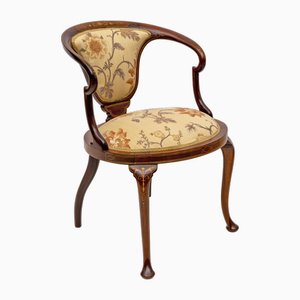Chaise Édouardienne à Dossier Incrusté, 1900s