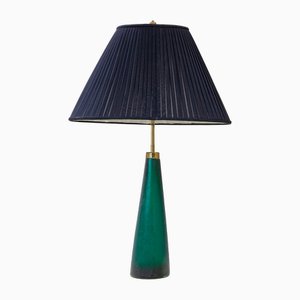 Tischlampe aus Glas & Stoff von Paolo Venini, 1950er