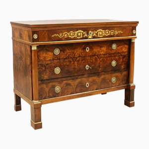 Italian Empire Chest of Drawers in Walnut
