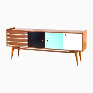 Sideboard aus Holz im Stil von Gio Ponti, 1950er