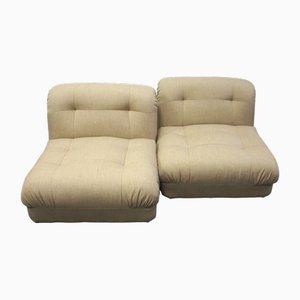 Modular Lounge Chairs, 1970s, Set of 2