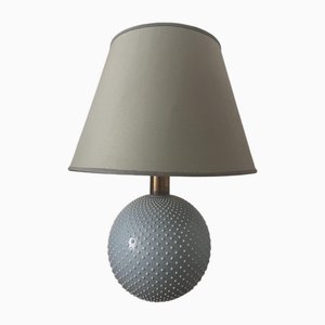Spherical Dusty Blue Ceramic Table Lamp from Paf Studio, Milan, Italy, 1970s