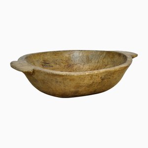 Hand-Carved Hungarian Dough Bowl, 1900s
