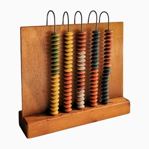 Vintage Wood and Metal Abacus, Belgium, 1950s