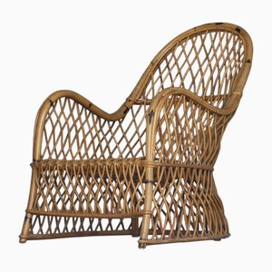 Armlehnstuhl aus Korbgeflecht von Gervasoni, 1960er