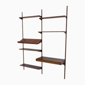 Mueble de pared danés de palisandro con escritorio de Kai Kristiansen para FM Feldballes Møbelfabrik, años 60