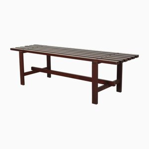 Moderne Mid-Century Teak Bank von Ezio Longhi für Elam, Italien, 1950er