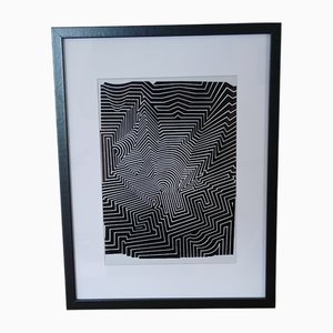Victor Vasarely, After a Kinetic Work from Portfolio, 1973, serigrafia, con cornice