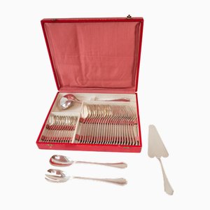Vintage French Silver-Plated Cutlery Set for Twelve People by Ercuis Trianon, 1940, Set of 40