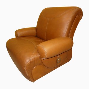 Baseball Style Leather Chair, 1970s