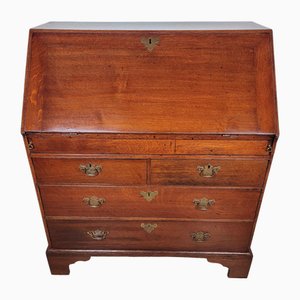 Bureau Victorien en Chêne avec Poignées Tombantes, 1880s