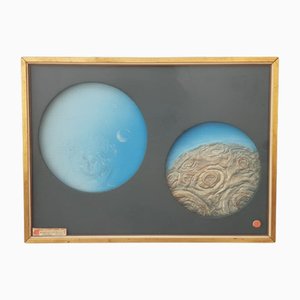 Mario Salmaso, Terra-Luna, 1971, Oil, Wood, Earthenware, and Molded Glass, Framed