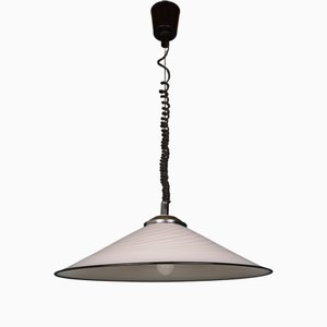 Vintage Swirl Murano Glass Pendant Lamp, Italy, 1970s