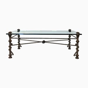 Wrought Iron Coffee Table in the style of Diego Giacometti, 1960s