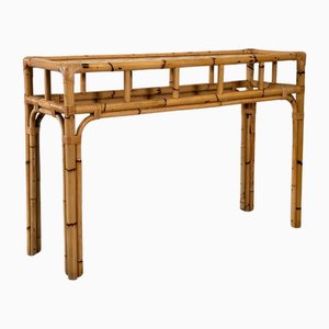 Table Console Vintage en Bambou, 1970s