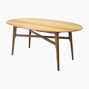 Mid-Century Oval Dining Table attributed to A. J. Milne for Heals, 1950s