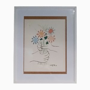 Pablo Picasso, The Bouquet of Peace, 1958, Print, Framed