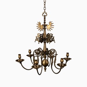 Lustre Baroque en Bronze, Pologne, Milieu du XVIIIe Siècle