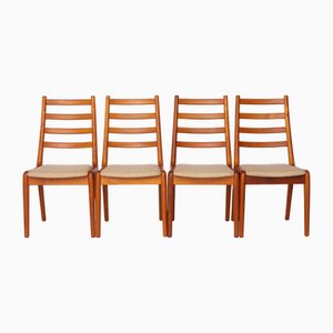 Mid-Century Modern Teak Dining Chairs from JK Møbler, Denmark, 1970s, Set of 4