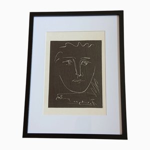 Pablo Picasso, After The Face für Roby, 1950er, Lithographie, gerahmt