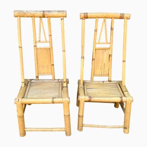 Bamboo Chairs, 1950s, Set of 2