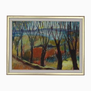 Ebbe Höglund, Naturmotiv, 1970er, Öl auf Leinwand, Gerahmt