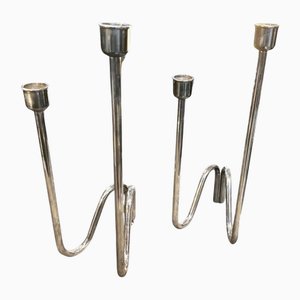 Lampadari vintage placcati in argento di Lino Sabattini, anni '80, set di 2