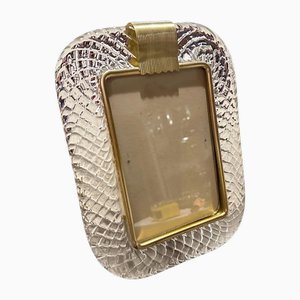 Vintage Murano Glass and Brass Picture Frame from Barovier & Toso, 1990s