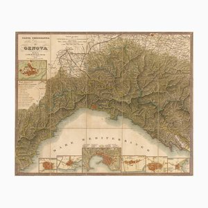 Karte von Genua und Ligurien