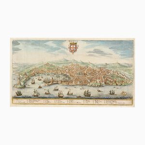 Antiker Prospekt von Genua, 1600er