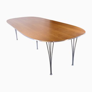 Model Superellipse Dining Table in Oak by Bruno Mathsson, 1960s