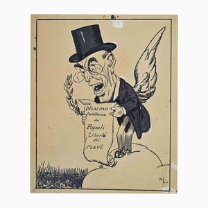 Gabriele Galantara, Disarmement, 1900s, Ink on Cardboard