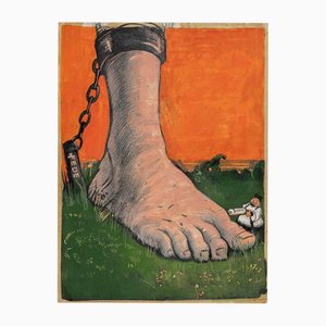 Gabriele Galantara, Die Ketten, Aquarell auf Papier