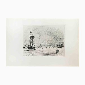 Johan Barthold Jongkind, Exit from Honfleur, 1864, Etching