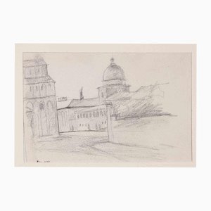 Mino Maccari, View of Pisa, 1927, Pencil