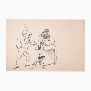 Mino Maccari, Bottles of Intelligence, 1940, Ink on Paper