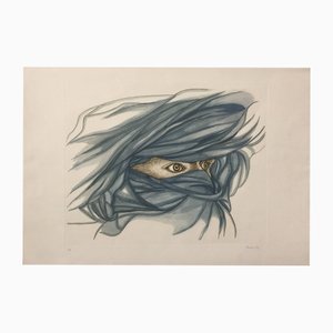 Giacomo Porzano, Arab, 1970s, Etching