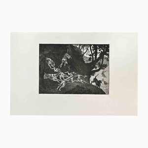 Karl Bodmer, The Stag at the Water, 1863, Etching