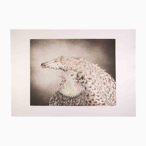 Benito Trolese, Eagle and Horse, 1990s, Etching