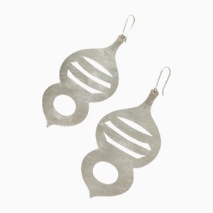Moderne Silber Ohrringe von Birger Haglund, 1960er, 2 . Set