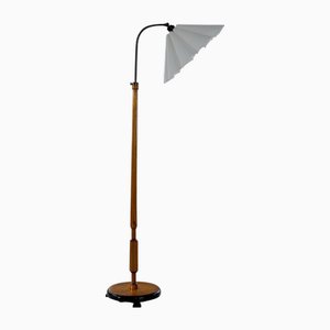 Art Deco Stehlampe aus gebeizter Birke, Schweden, 1930er