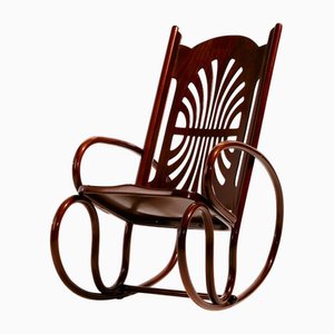 Beech Rocking Chair by Gustav Siegel for Jacob & Josef Kohn