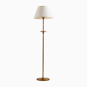Goldbemalte Stehlampe, 1970er